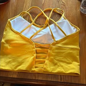 Yellow Strappy Sports Bra